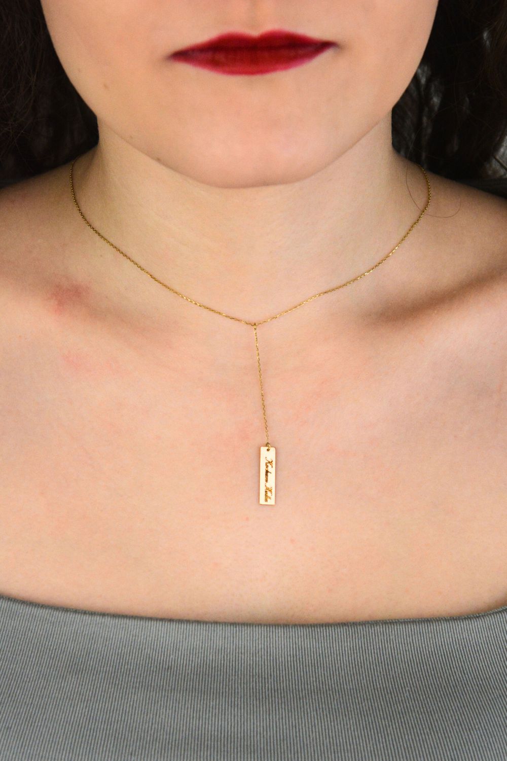 Złoty naszyjnik krawatka z grawerem „Kocham Kuba” – złoto 585 (2).jpg